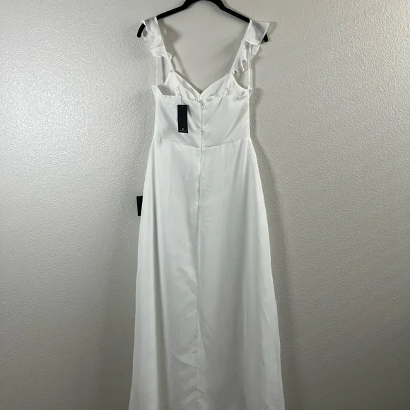 NWT Lulus The Way to Love White Ruffled Maxi Dress Small - Picture 9 of 11